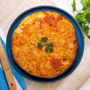 Tortilla de papa Con Chorizo